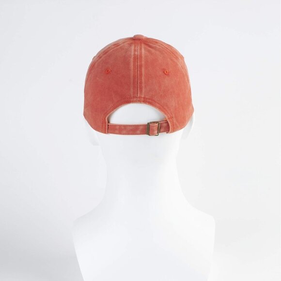 Unisex Washed-orange Baseball Cap Cotton Fits Washed Denim Adjustable Hat - Picture 5 of 7
